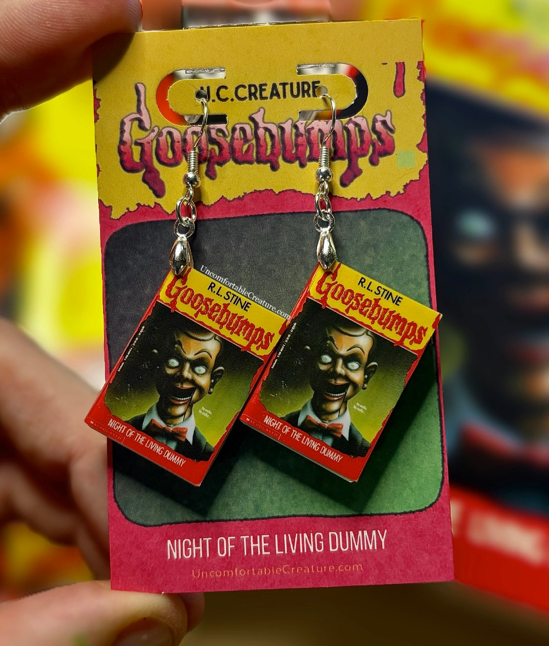 Goosebumps: Night of the Living Dummy – Miniature Book Earrings