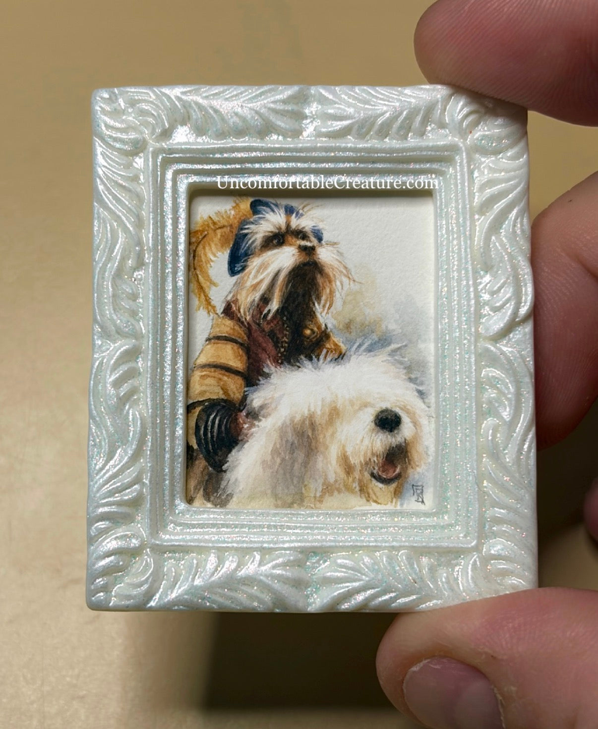 Sir Didymus & Ambrosius — Original Miniature Watercolor Painting