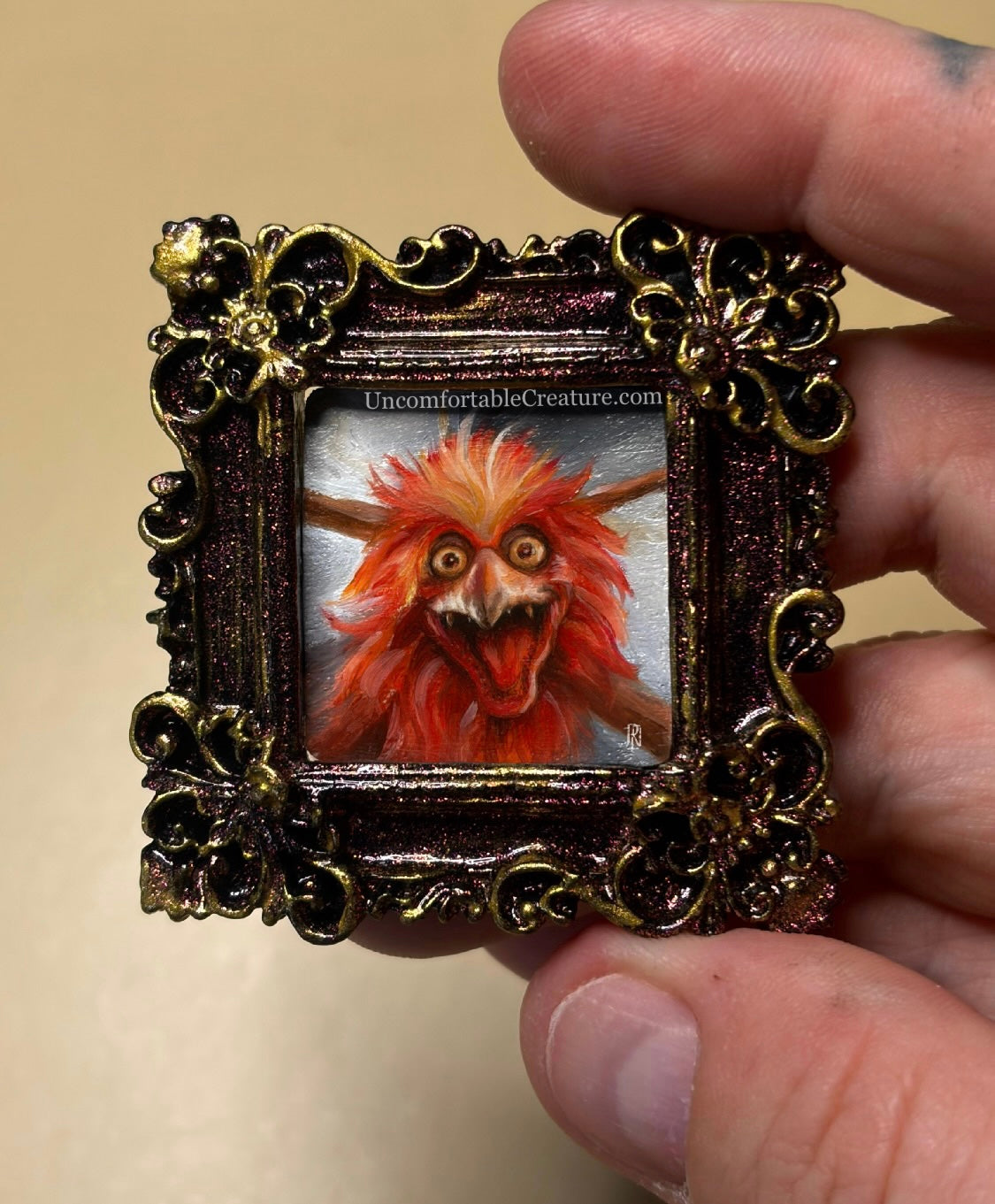 Fireys – Miniature Oil Painting Original