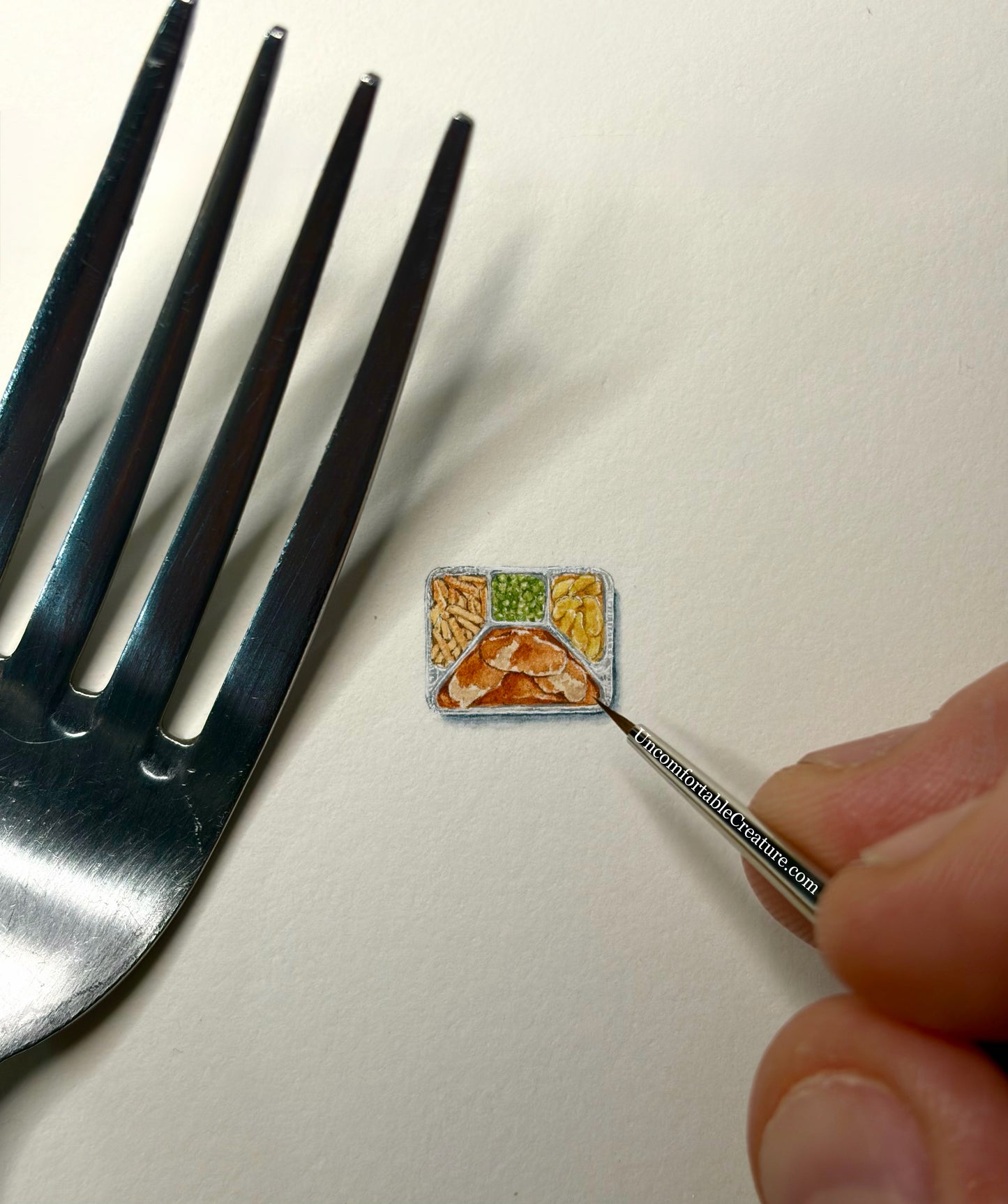 1966 Swanson TV Dinner — Original Miniature Watercolor