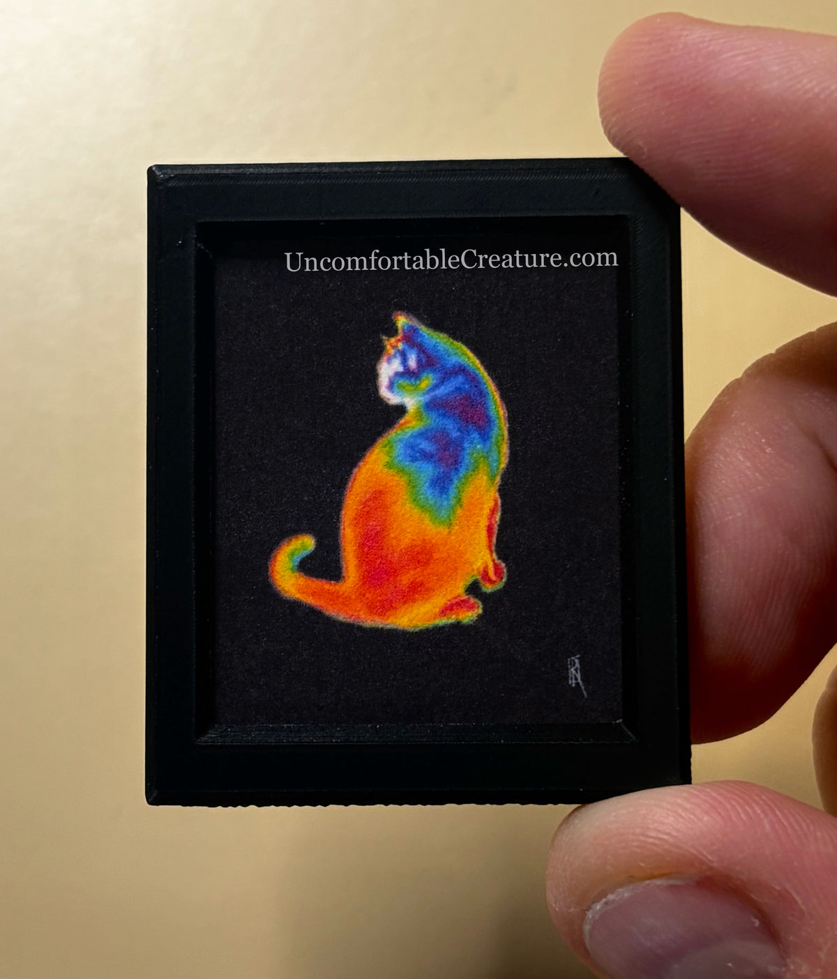 Louis | Mini Framed Thermal Cat Fine Art Print