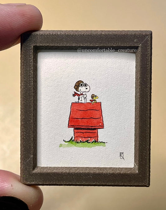 Flying Aces — Original Mini Watercolor