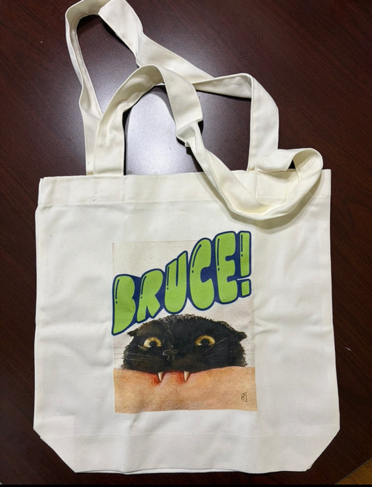 "Bruce" — Original Art Canvas Tote Bag