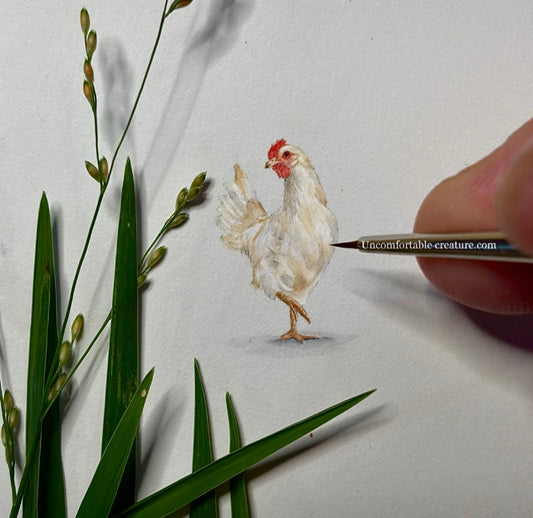 Rhonda the Chicken – Original Watercolor Painting