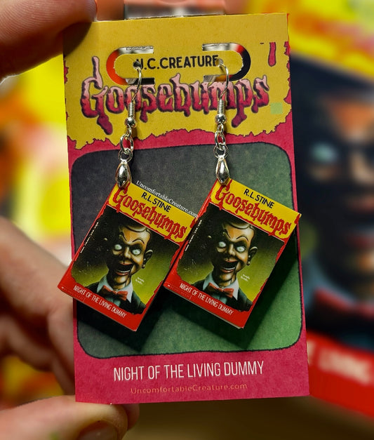 Goosebumps: Night of the Living Dummy – Miniature Book Earrings
