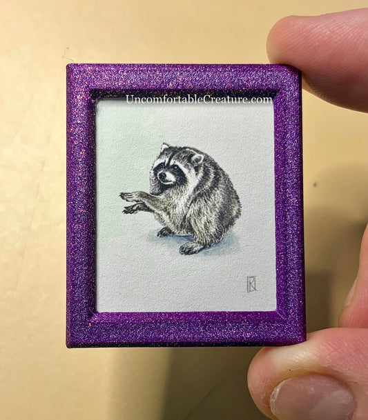 Jimothy the Raccoon — Tiny Fine Art Print