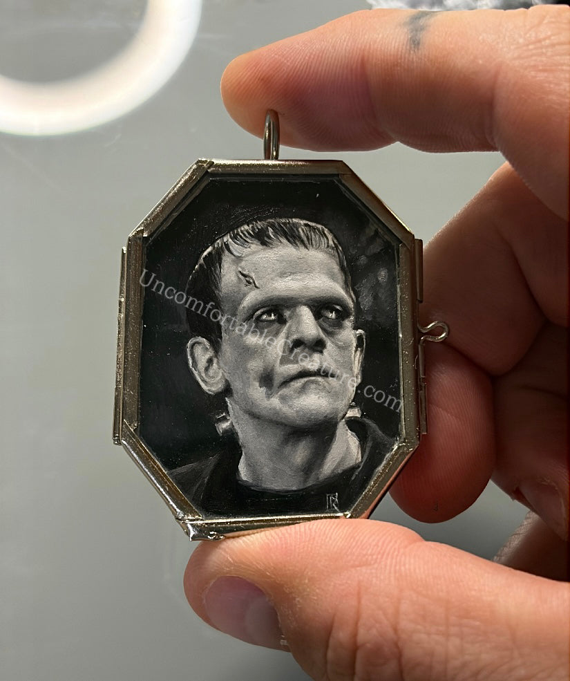 Monster in the Glass: Karloff's Frankenstein Octagonal Pendant Original