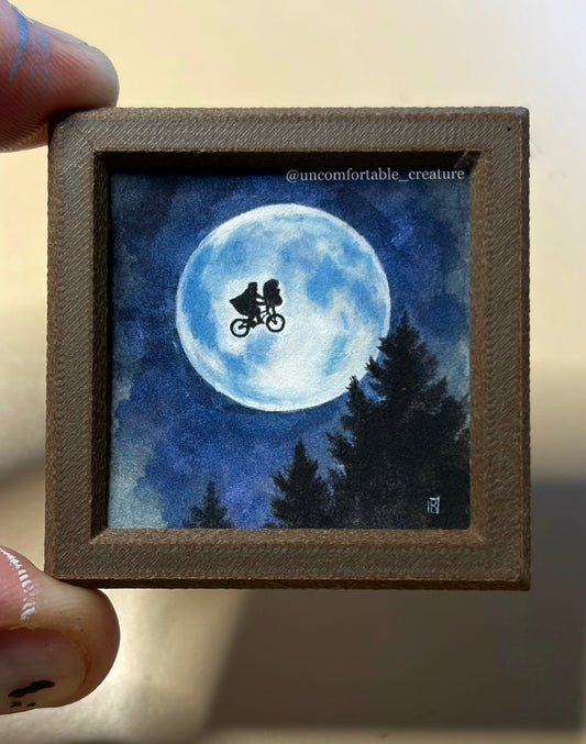 "I'll Be Right Here" — Original Miniature Watercolor