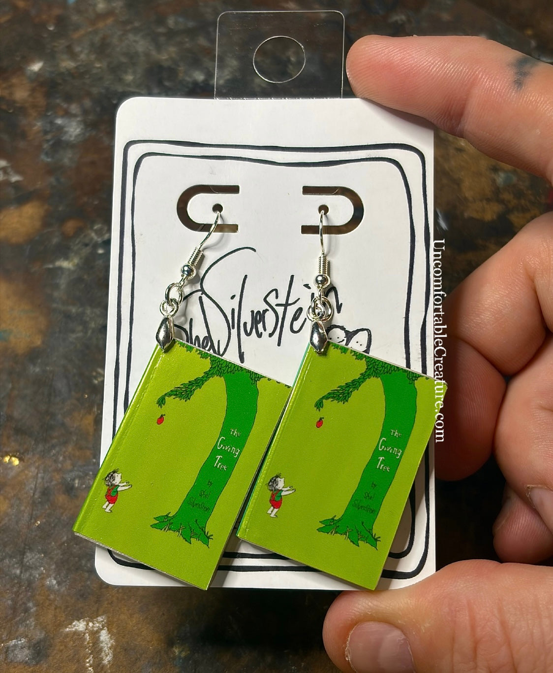 The Giving Tree — Miniature Book Earrings
