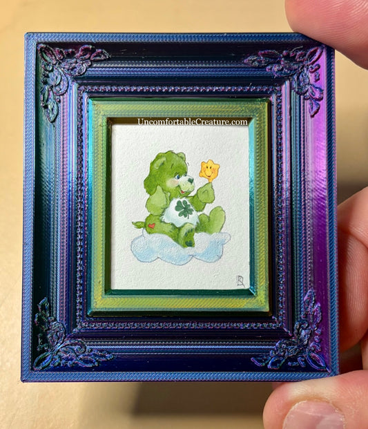 Good Luck Bear – Miniature Watercolor Painting