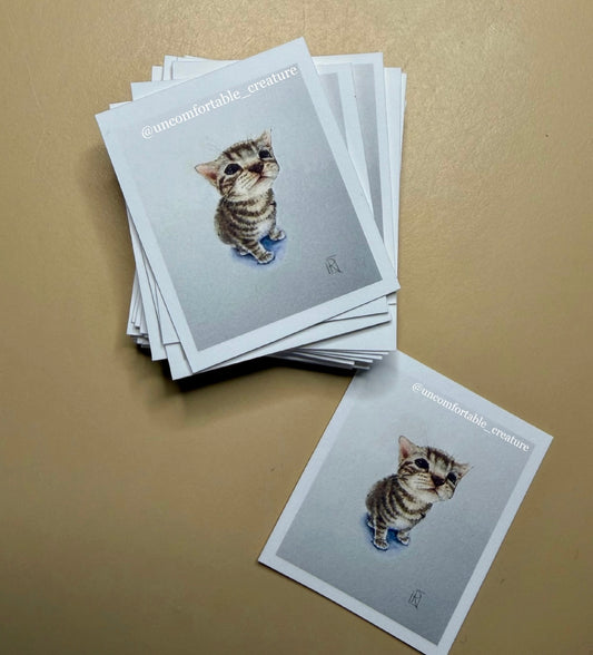 Noodle — Limited Edition Miniature Cat Print