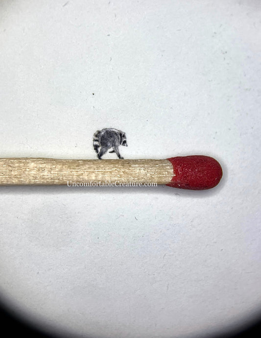 Jimothy the Raccoon – Micro Watercolor Original