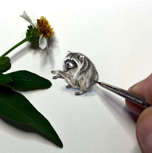 Jimothy the Raccoon — Original Watercolor Painting