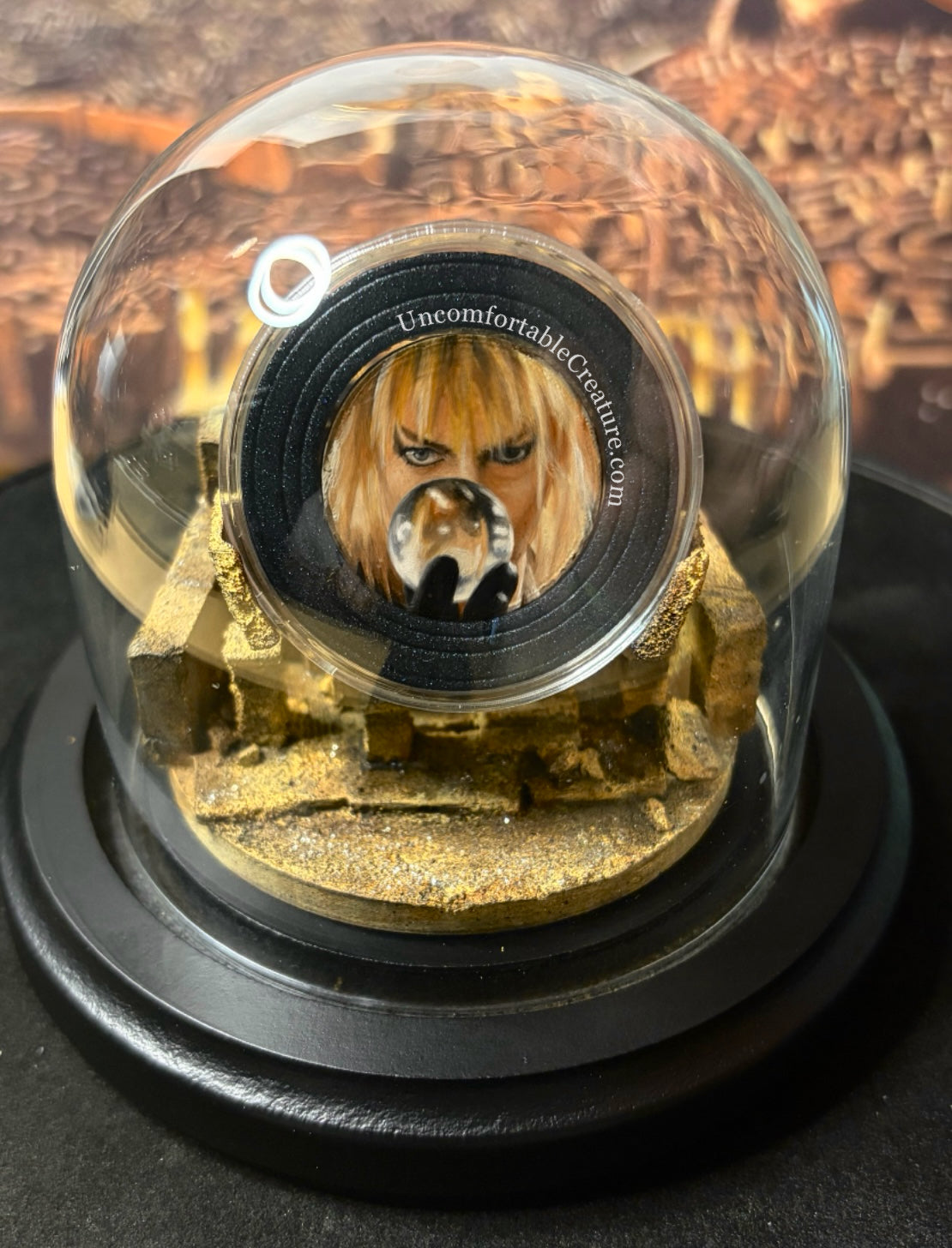 Jareth the Goblin King – Oil on 2P Coin