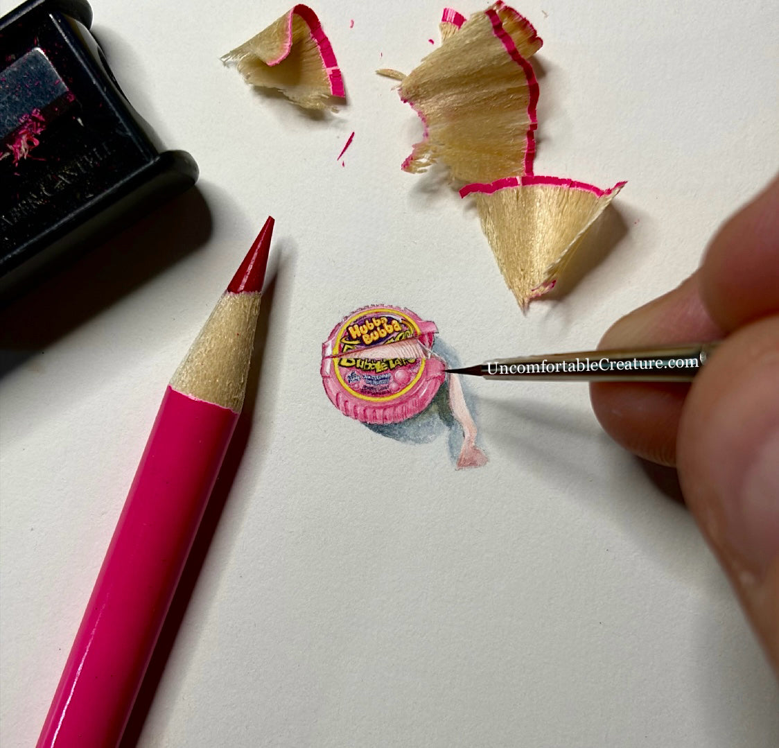 Bubble Tape — Original Miniature Watercolor Painting