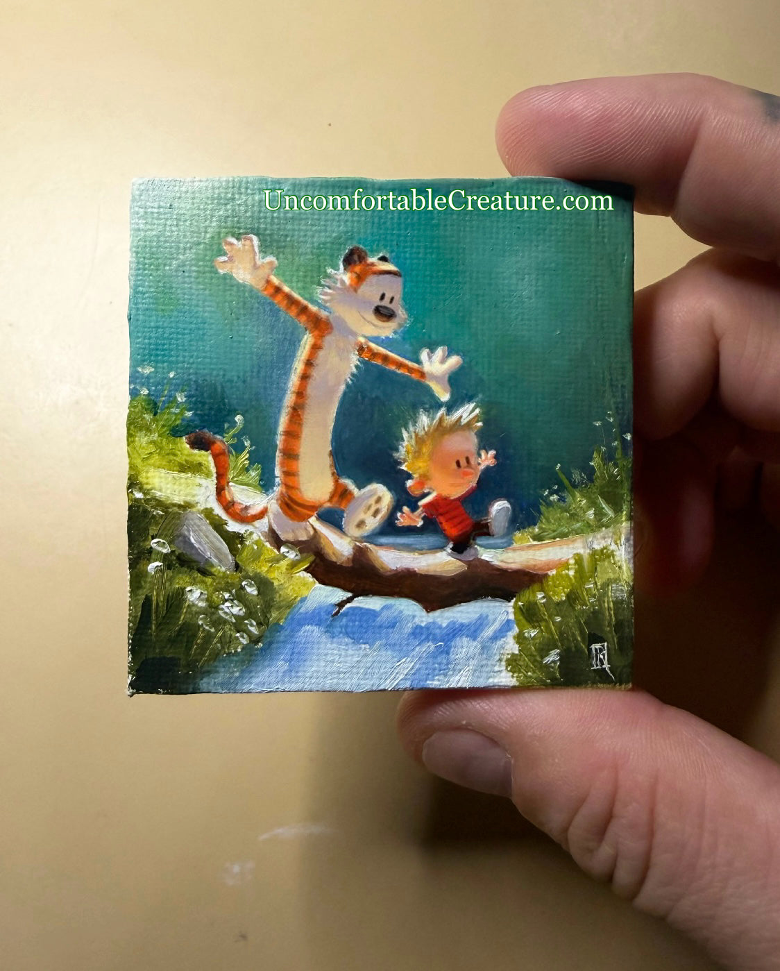 The Truest Friend — Original Miniature Oil Painting