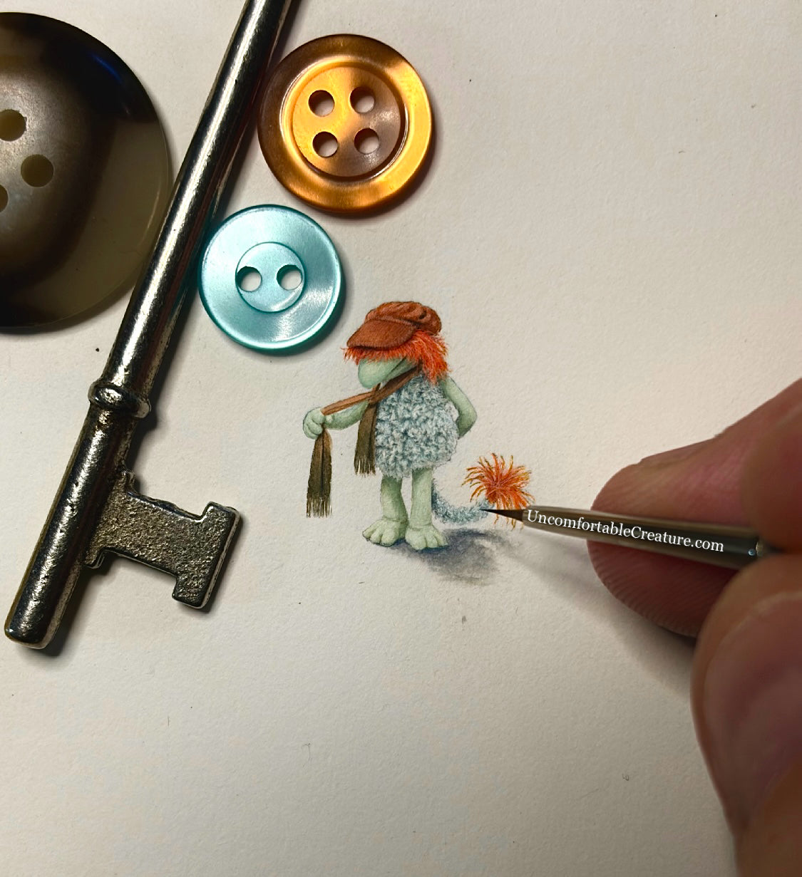 "Worry Wort" – Boober Fraggle Original Miniature