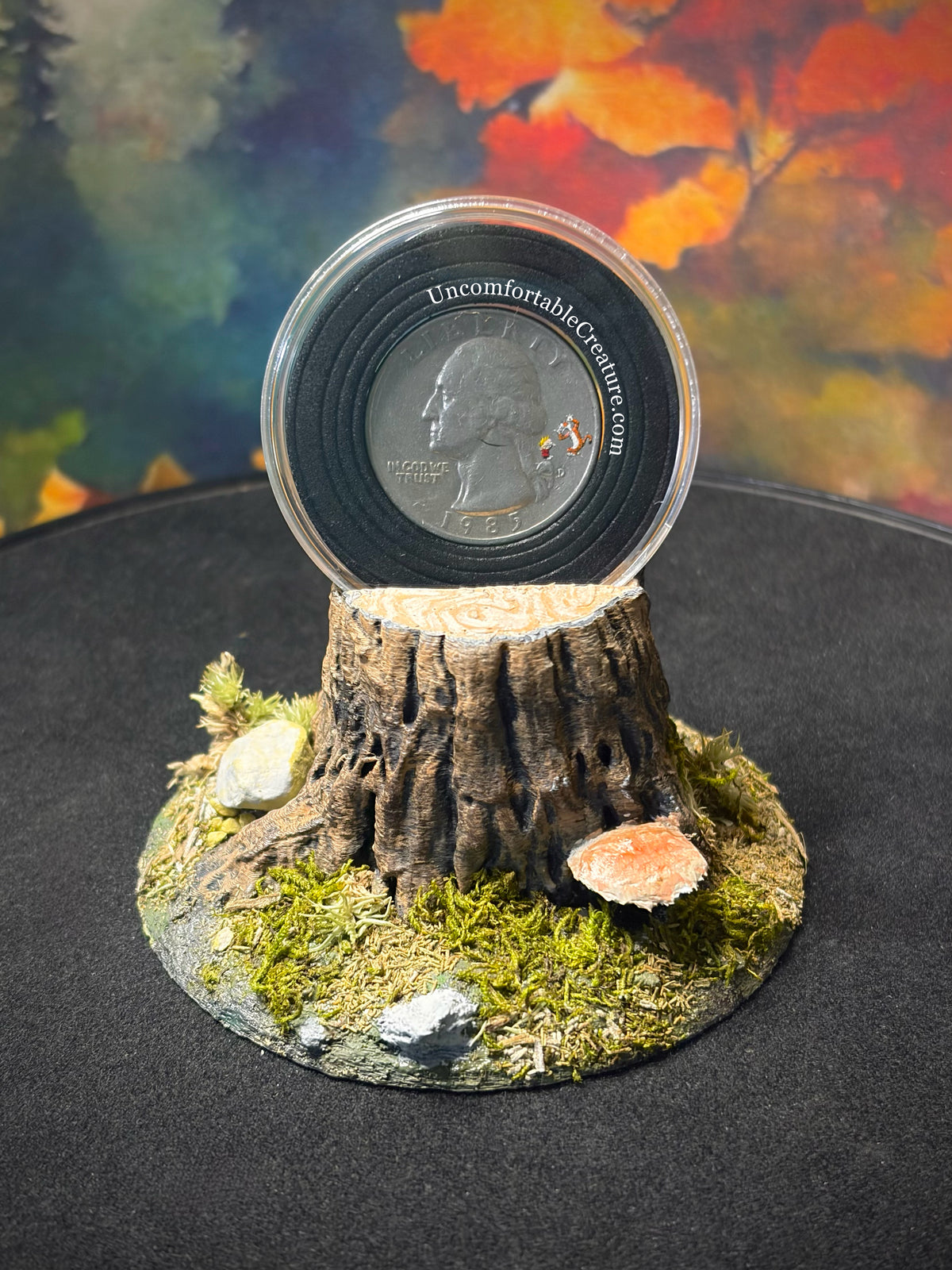 "One Last Day" – Calvin & Hobbes Miniature Oil on Coin