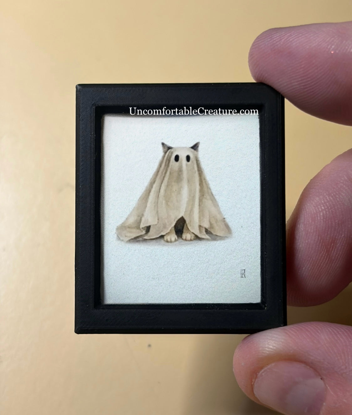 Whispero, the Silent Sentinel of Shadow Hall Library — Mini Fine Art Print