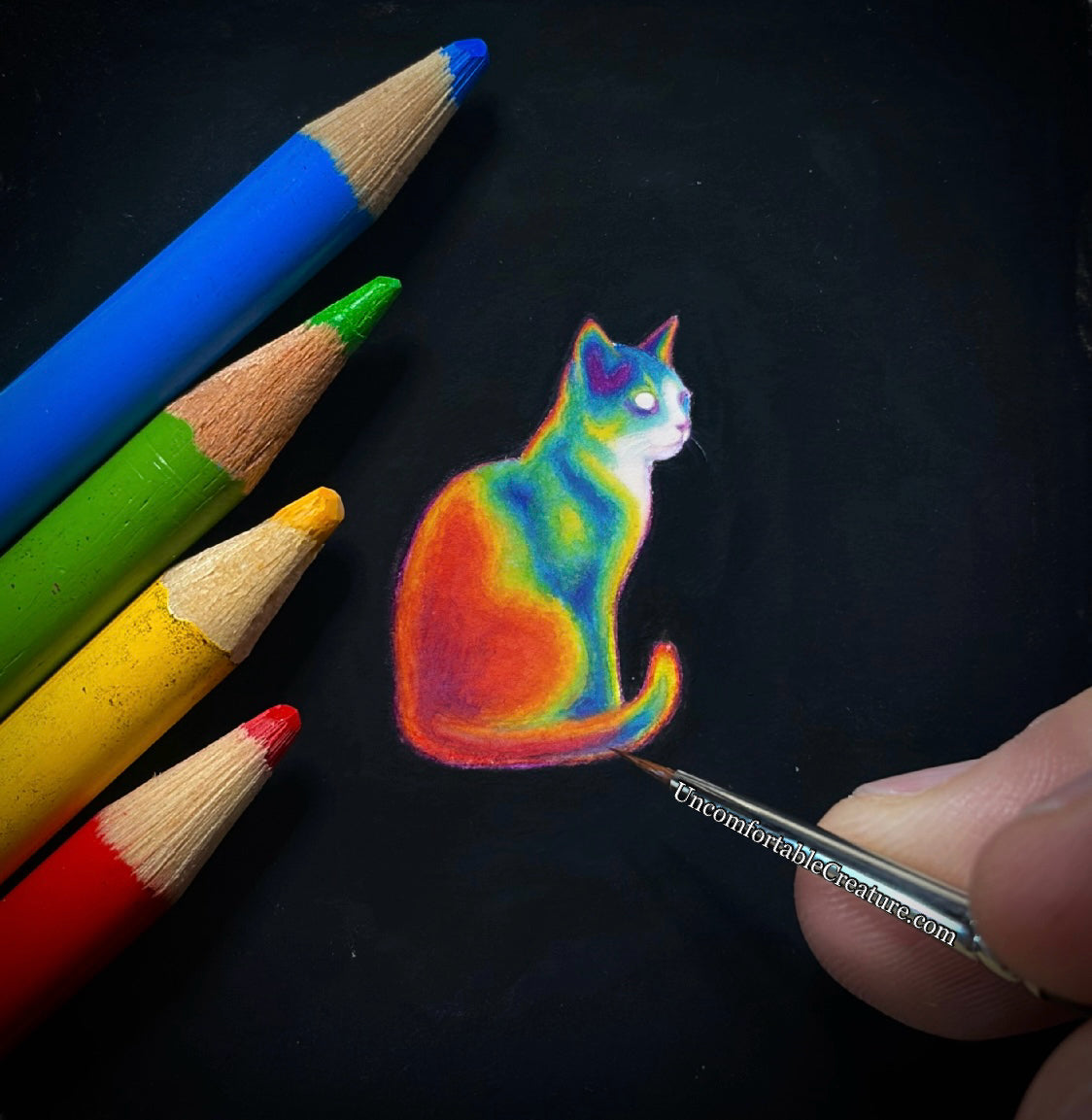 Dutch | Thermal Cat Miniature Original Watercolor