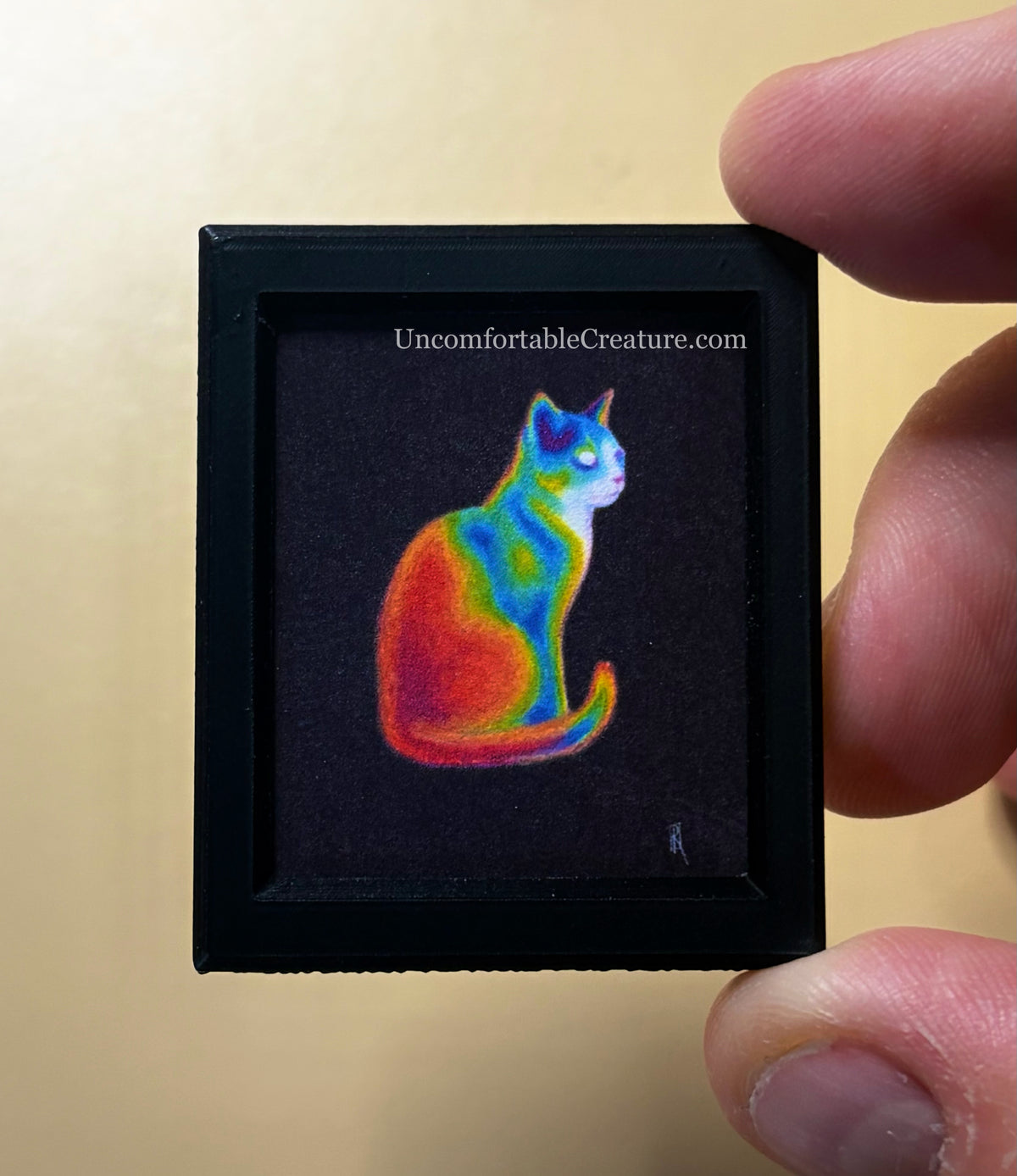 Dutch | Mini Framed Thermal Cat Fine Art Print