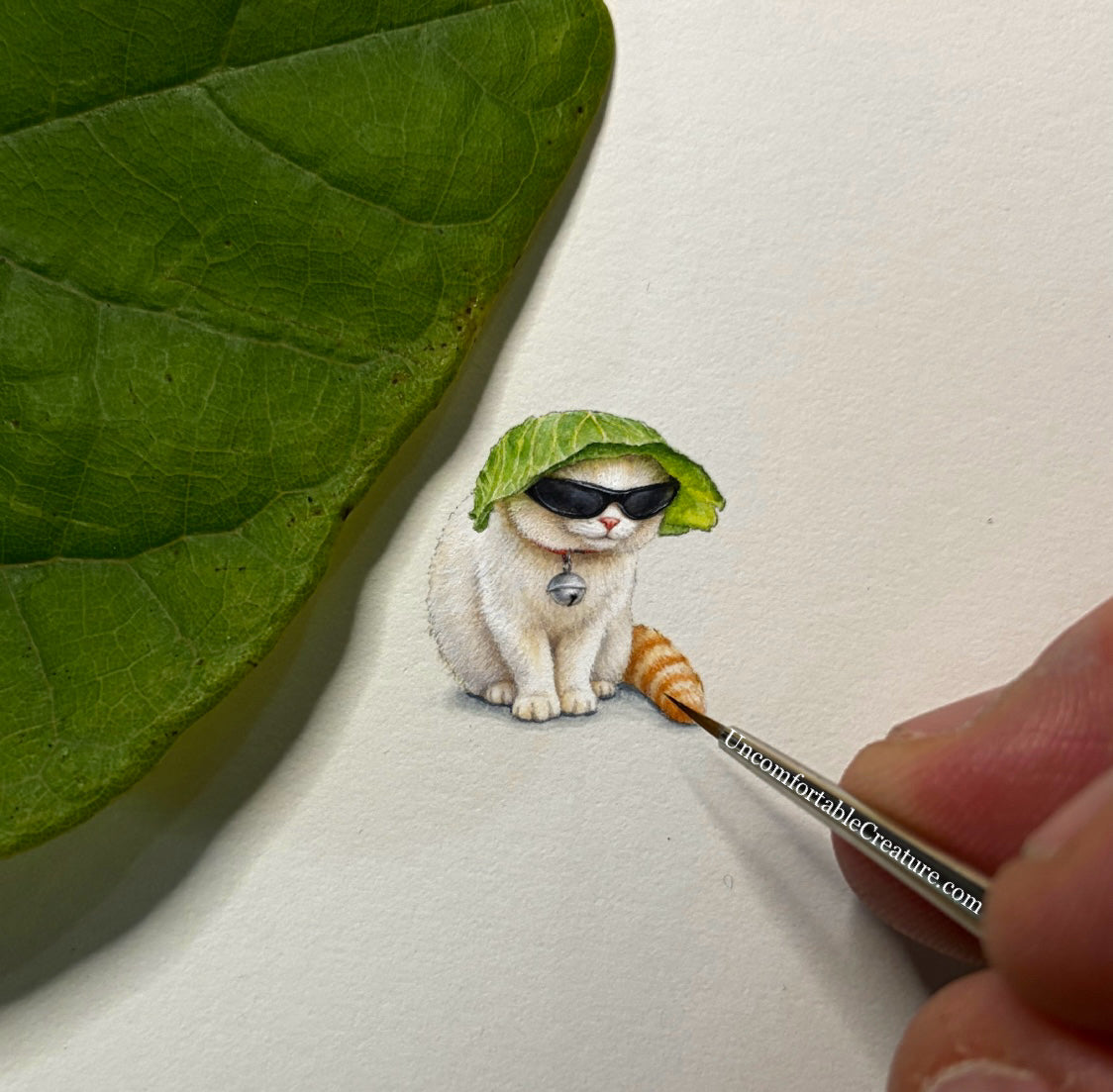The Notorious C.A.B.B.A.G.E. — Miniature Cat Watercolor Painting