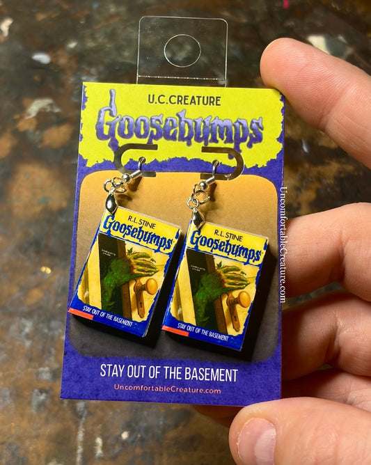 Goosebumps: Stay Out of the Basement — Miniature Book Earrings